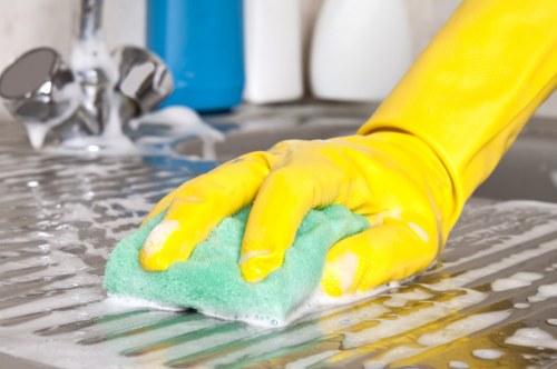 Shared corridor and stairwell cleaning in a Hounslow property