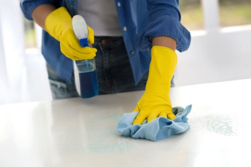 Finishing touches on after builders cleaning for a commercial property in Hounslow